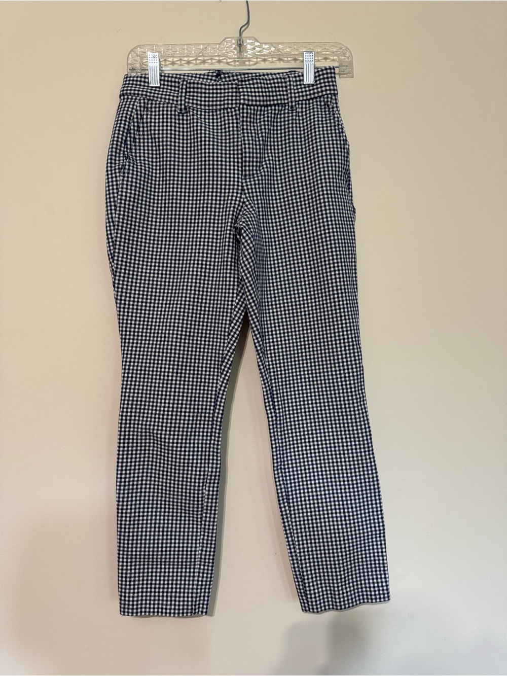 Signature Black & White Gingham Cropped Trousers